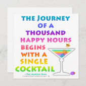 MARTINI-ZEN - glückliche Stunden-Einladung Einladung (Vorne/Hinten)