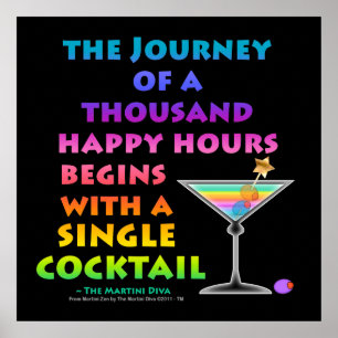 MARTINI ZEN - Happy Hour Journey Posters, Print Poster