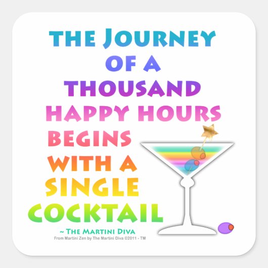 MARTINI ZEN - Happy Hour Journey Sticker (Vorderseite)