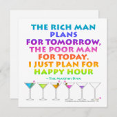 MARTINI ZEN - Plan für eine glückliche Stunde Einl Einladung (Vorne/Hinten)