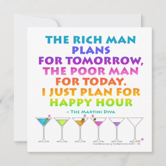 MARTINI ZEN - Plan für eine glückliche Stunde Einl Einladung (Vorderseite)