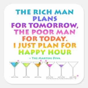 MARTINI ZEN - Plan für Happy Hour Aufkleber