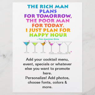 MARTINI ZEN - Plan für Happy Hour Flyer