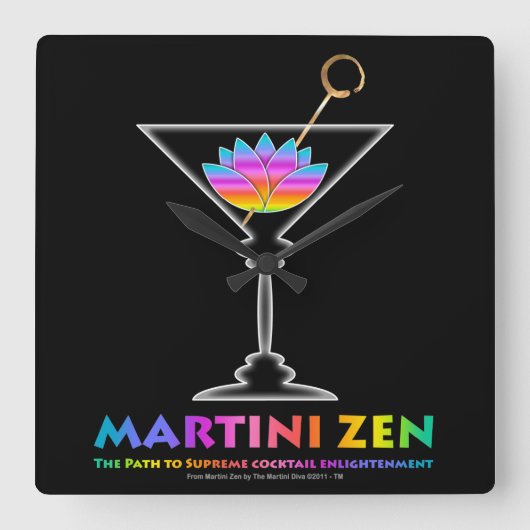 MARTINI ZEN WALL CLOCK QUADRATISCHE WANDUHR (Vorderseite)