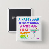 MARTINI ZEN: Wise Man sucht Happy Hour Button (Vorne & Hinten)