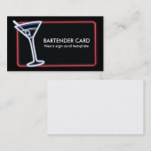 Martiniglasneonlogo-Visitenkarte Visitenkarte (Vorne/Hinten)