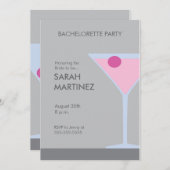 Martinipink, Honoring the Bride to be..., Augus... Einladung (Vorne/Hinten)