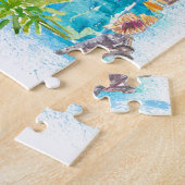Martinique Antilles Illustrierte Karte Karibik Puzzle (Seite)