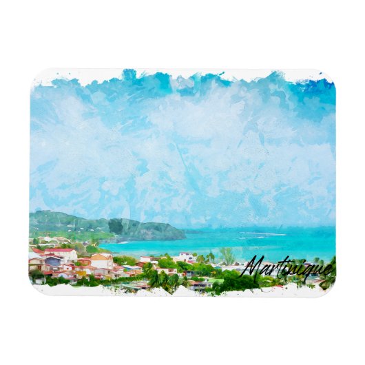 Martinique Caribbean Tropical Island Magnet (Horizontal)