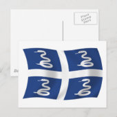 Martinique Flag Postcard Postkarte (Vorne/Hinten)