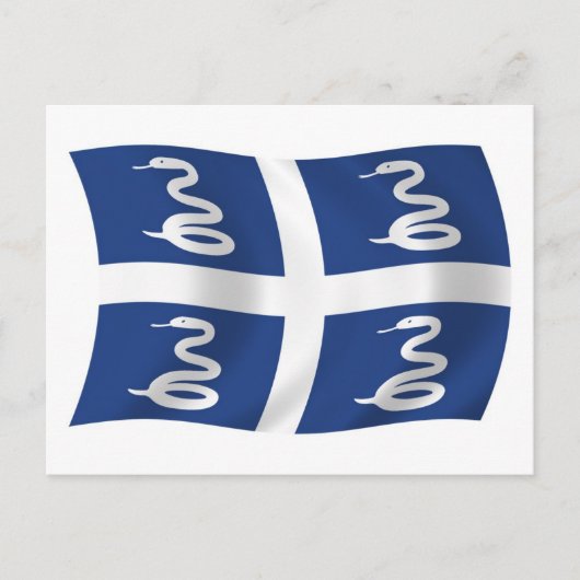 Martinique Flag Postcard Postkarte (Vorderseite)