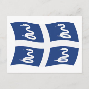 Martinique Flag Postcard Postkarte