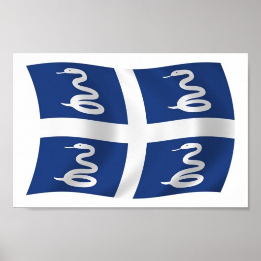 Martinique Flag Poster Print (Vorne)
