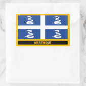 Martinique Flag Rechteckiger Aufkleber (Tasche)