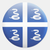 Martinique Flag Runder Aufkleber (Vorderseite)