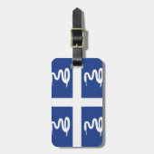 Martinique-Flagge Gepäckanhänger (Vorderseite vertikal)