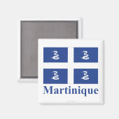 Martinique-Flagge mit Namen Magnet (Vorderseite/Rückseite)