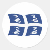 Martinique-Flaggenaufkleber Runder Aufkleber (Vorderseite)