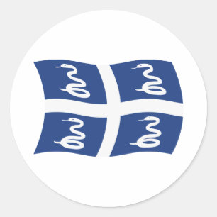 Martinique-Flaggenaufkleber Runder Aufkleber