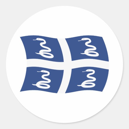 Martinique-Flaggenaufkleber Runder Aufkleber (Vorderseite)