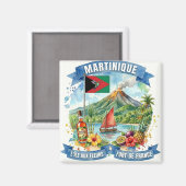 Martinique-Insel-Souvenir Magnet (Vorderseite/Rückseite)