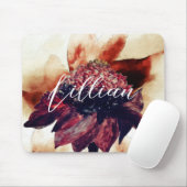 Martinique Karibik Blume Mit Monogramm Name Mousepad (Mit Mouse)