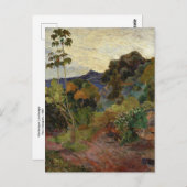 Martinique Landscape von Paul Gauguin, 1887 Postca Postkarte (Vorne/Hinten)