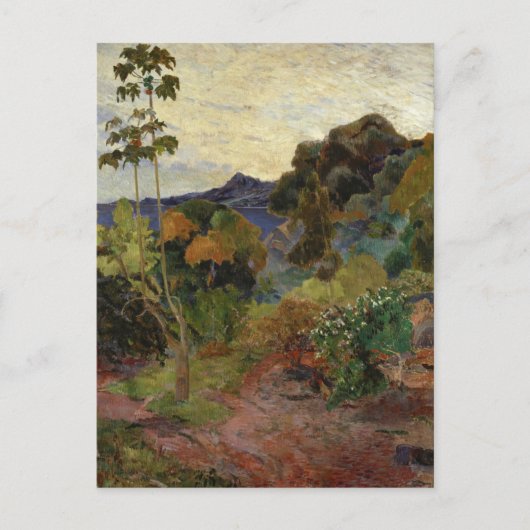 Martinique Landscape von Paul Gauguin, 1887 Postca Postkarte (Vorderseite)