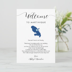 Martinique Map Wedding Welcome Tour & Letter