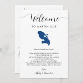 Martinique Map Wedding Welcome Tour & Letter (Vorne/Hinten)