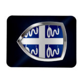 Martinique Metallic Emblem Magnet (Horizontal)
