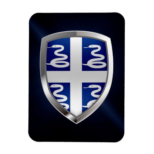 Martinique Metallic Emblem Magnet (Vertikal)