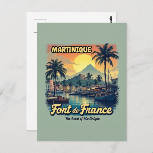 MARTINIQUE POSTKARTE (Vorne/Hinten)