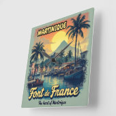 MARTINIQUE QUADRATISCHE WANDUHR (Winkel)