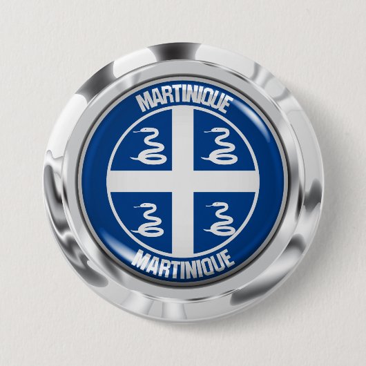 Martinique Round Emblem Button (Vorderseite)