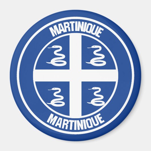 Martinique Round Emblem Magnet (Vorne)