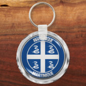 Martinique Round Emblem Schlüsselanhänger (Vorderseite)