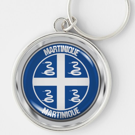 Martinique Round Emblem Schlüsselanhänger (Vorne)