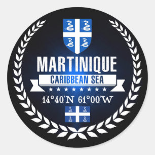 Martinique Runder Aufkleber
