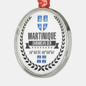 Martinique Silbernes Ornament (Links)