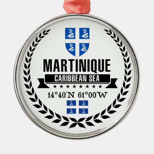 Martinique Silbernes Ornament (Vorne)