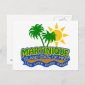 Martinique Staat der Postkarte des Geistes (Vorne/Hinten)