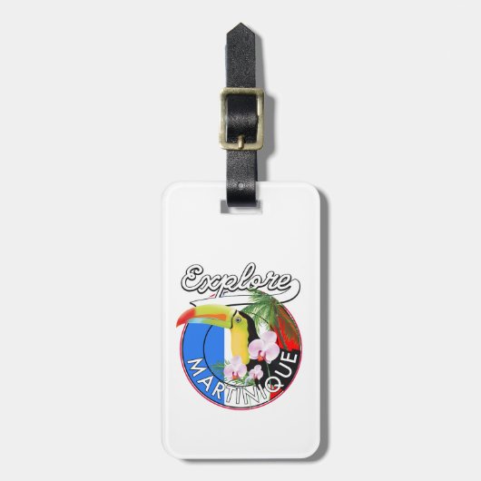 Martinique Travel-Logo Gepäckanhänger (Vorderseite vertikal)