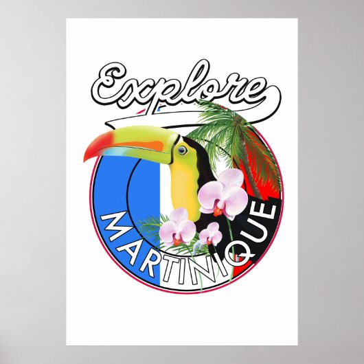 Martinique Travel-Logo Poster (Vorne)
