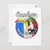Martinique Travel-Logo Postkarte (Vorne/Hinten)