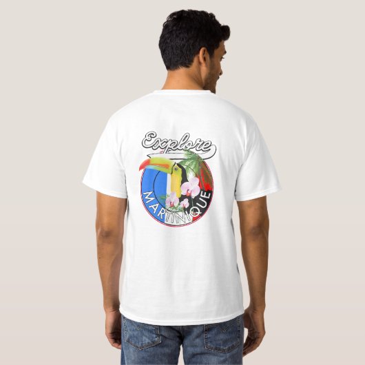 Martinique Travel-Logo T-Shirt (Schwarz voll)