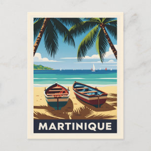 Martinique Tropisches Paradies, Vintage Strand Rei Postkarte