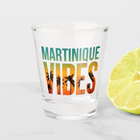 Martinique Vibes Wird Die Antil Schnapsglas (Vorderseite)