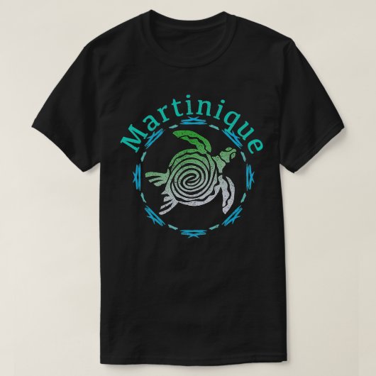 Martinique Vintag Tribal Turtle Gift T-Shirt (Design vorne)