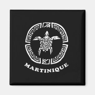 Martinique Vintage Retro Tril Schildkröte Urlaub G Magnet